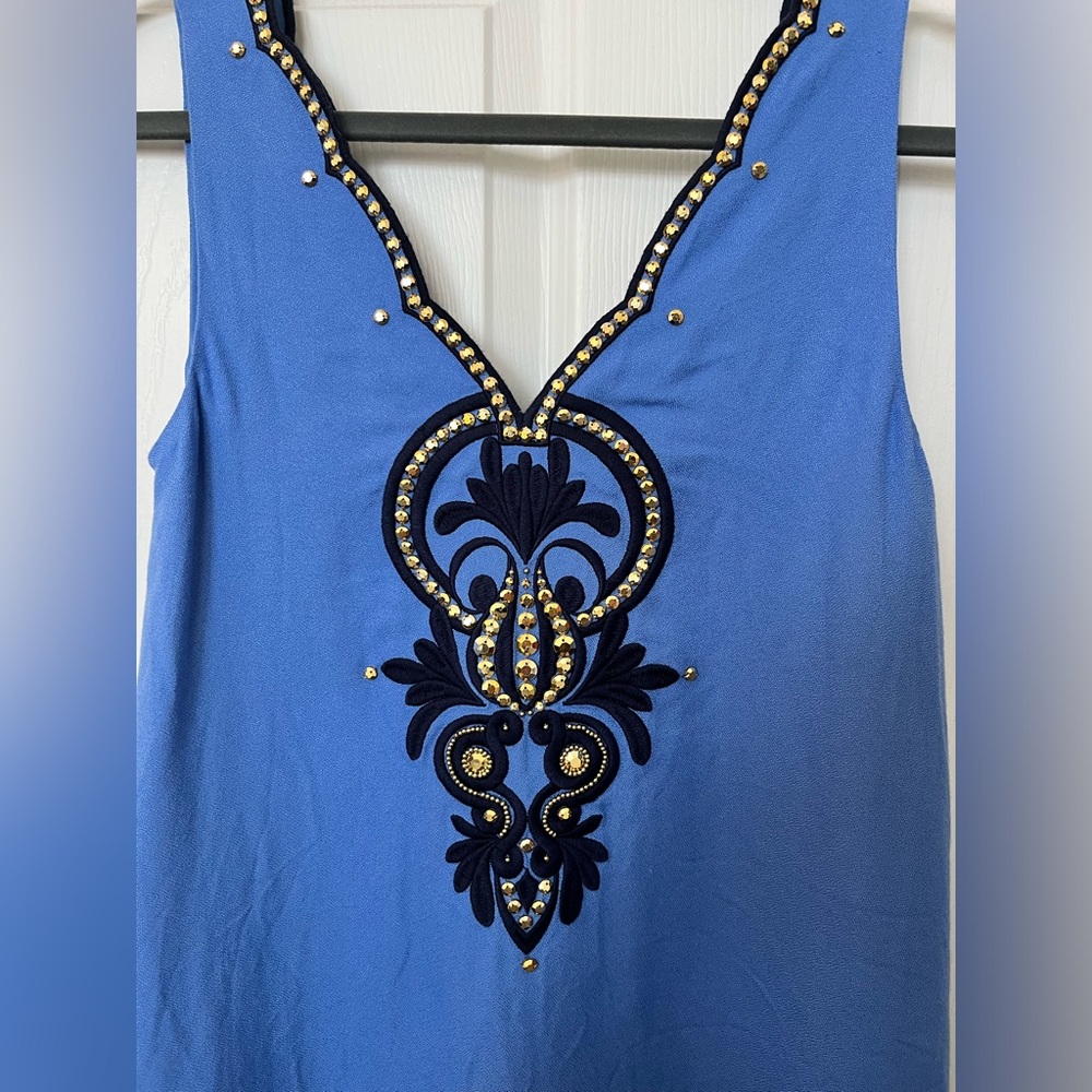 lilly pulitzer owen silk trapeze dress Lilly Pulitzer Women's Owen Dress, Beckon Blue, M